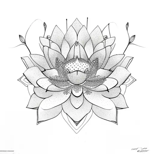 Lotus Flower With Words Trust The Process