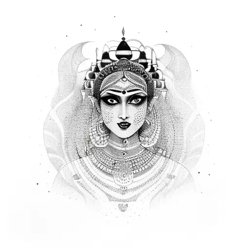 Modern Goddess With Traditional Indian Outfit