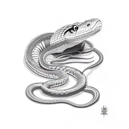 Snake Wraped Around The Rat With Text