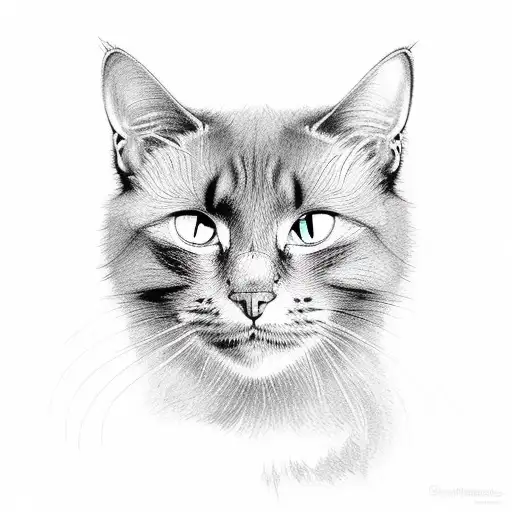 Black Cat Stretching Green Eyed