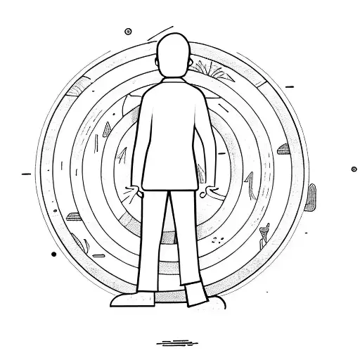 A Person Standing In A Circle