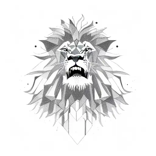 A Lion Roaring With A Microphone In A Dark Concert Hall