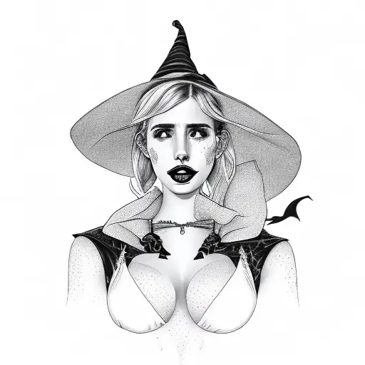 Emma Roberts As Sexy Witch Full Body