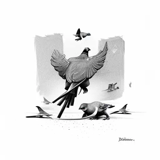 Fight Of Police Pigeon And Criminal Pigeon