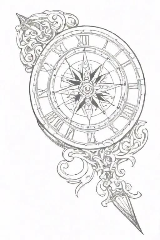 Compass Clock Time