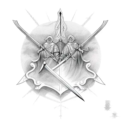 Sword Going Through Bible And Heart