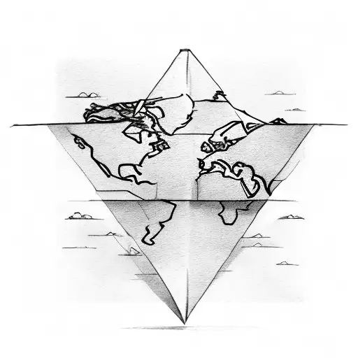 A Paper Airplane Flying Over A Map Of The World