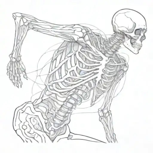 Man Upper Body Skeleton
