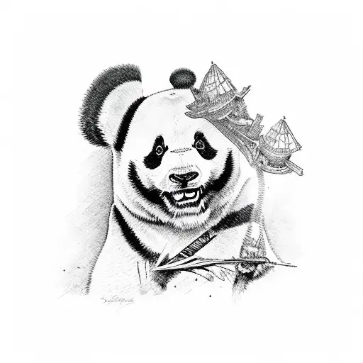 Doodle Art Panda