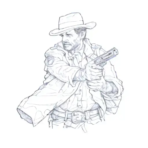 A Man Holding A Gun