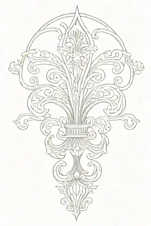 Louisiana State With Fleur De Lis