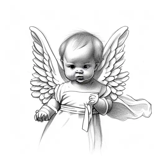 Baby Angel With A Bow