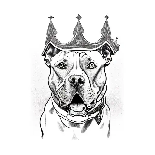 Pitbull With Crown