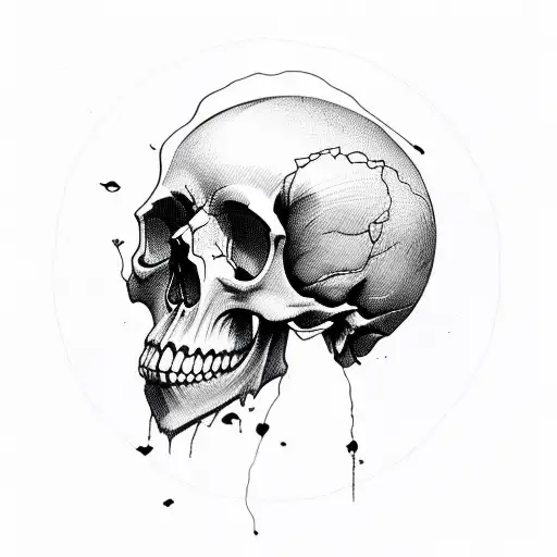 Skull Smoking Weed