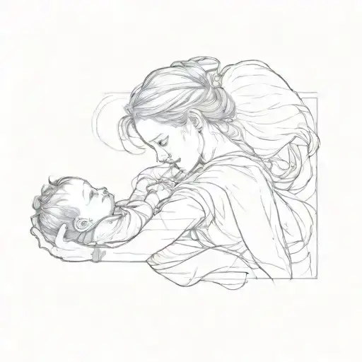 A Woman Holding A Baby