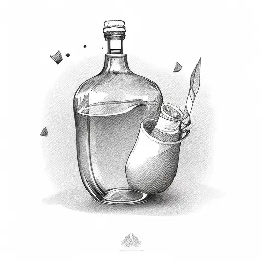 Bottle With Semicolon