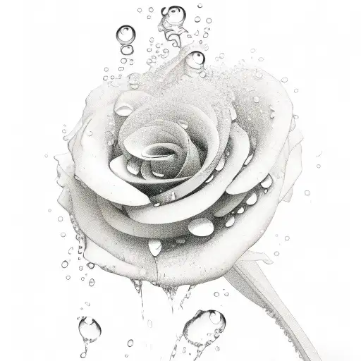 Water Pouring Over Flowers