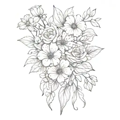 Jan Feb April Birth Month Flower Bouquet