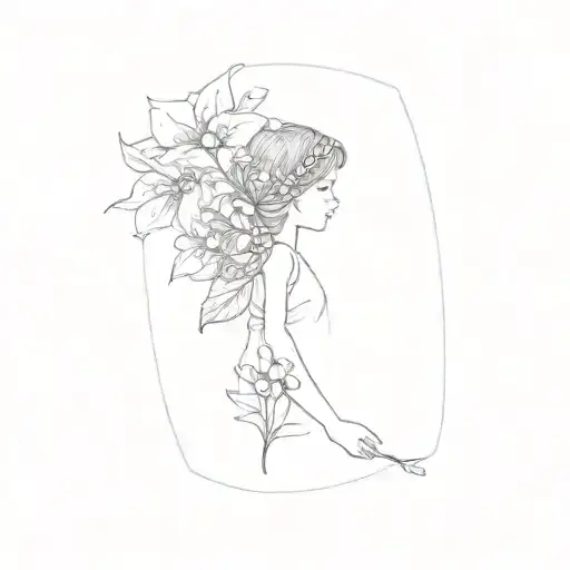 Two Little Girls And A Flower Lily Of The Valley