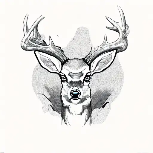 Deer With Decay Mushrooms