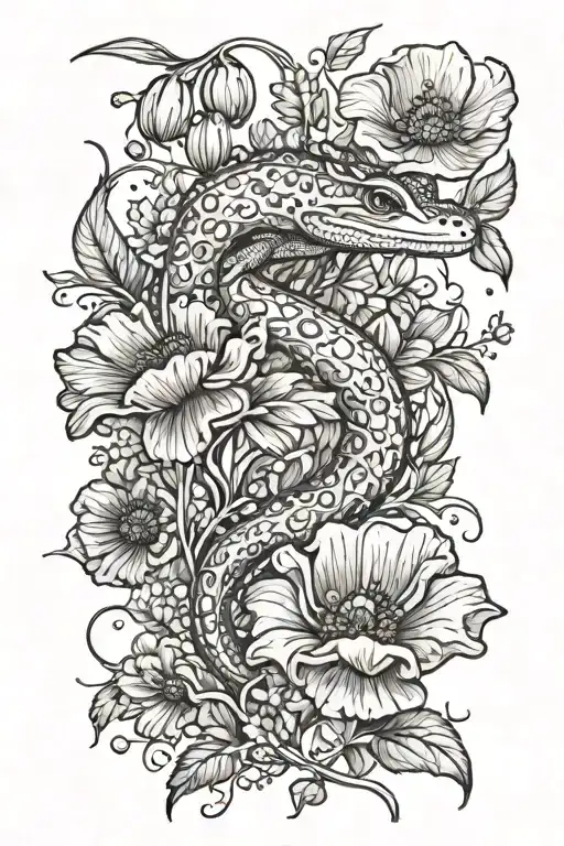 Salamander And Poppy