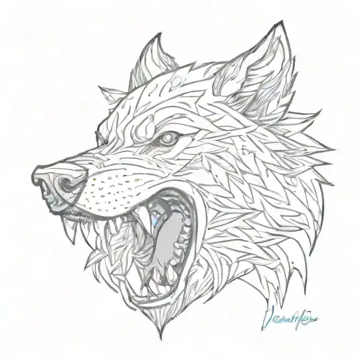 Roaring Wolf Head