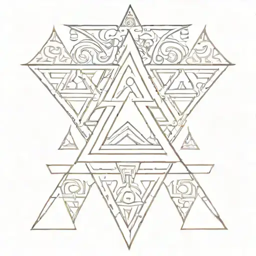 Chicano Lettering Samoan Tribal Triangles