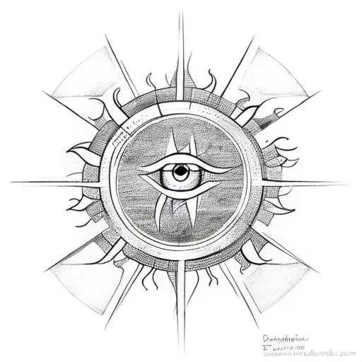 Swastik Symbol Inside Sun