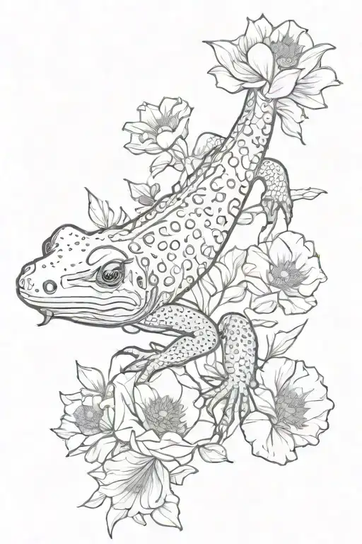 Salamander And Poppy