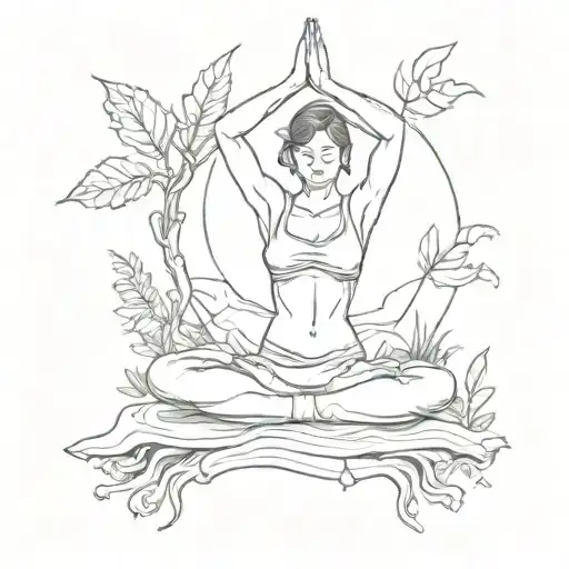 Yoga Pose In A Nature