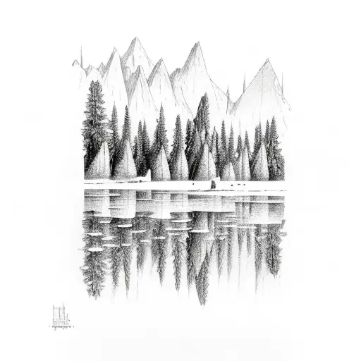 Forest Sky And Water