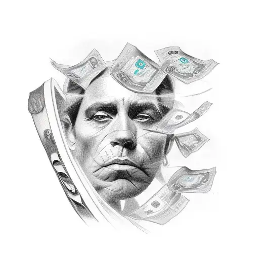 Money Tattoo With The Word Bigface In It