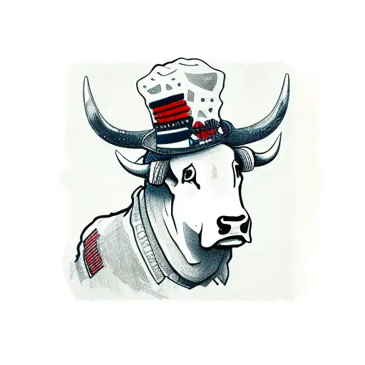 Bull With Bob Hat