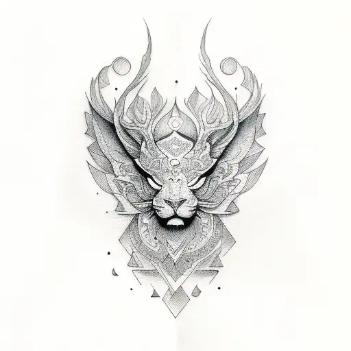 Tattoo Of Intricate Line Work