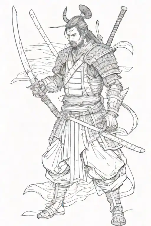 Samurai Warrior Holding