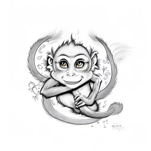 Cute Fire Monkey
