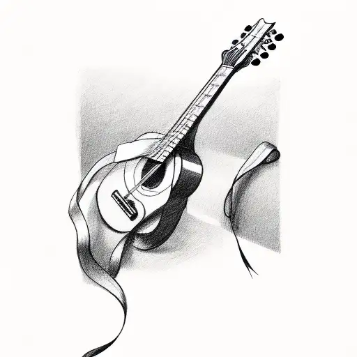 Guitar With Ribbons