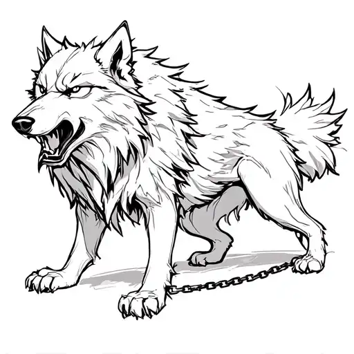 Angry Wolf Braking Chains