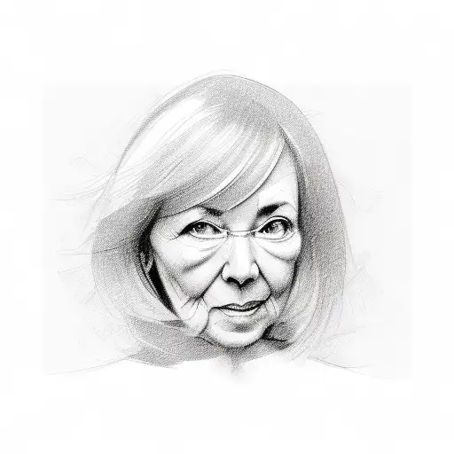 A Sketch-style Portrait Capturing The Essence Of Your Mom's Inspiring Personality