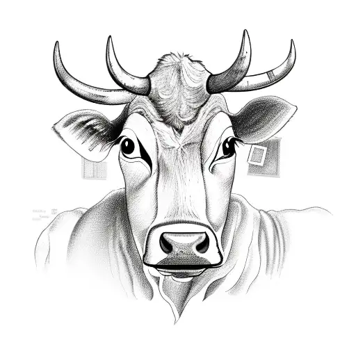 Cow With Vaccum Cleaner