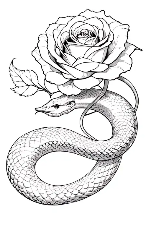 Rose And Snake