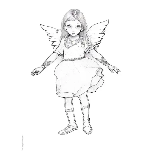A Girl Dressed As An Angel