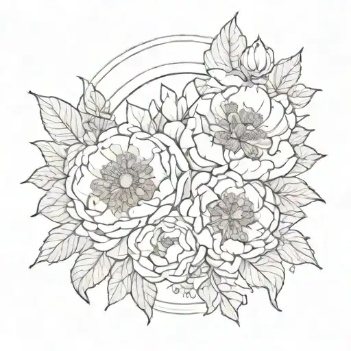 Peonies Around The Sun