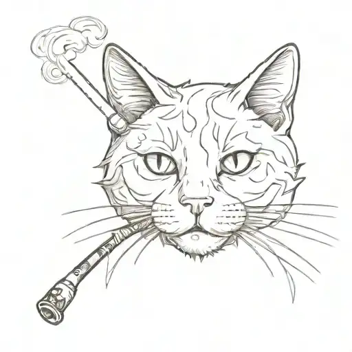 A Cat With A Cigarette
