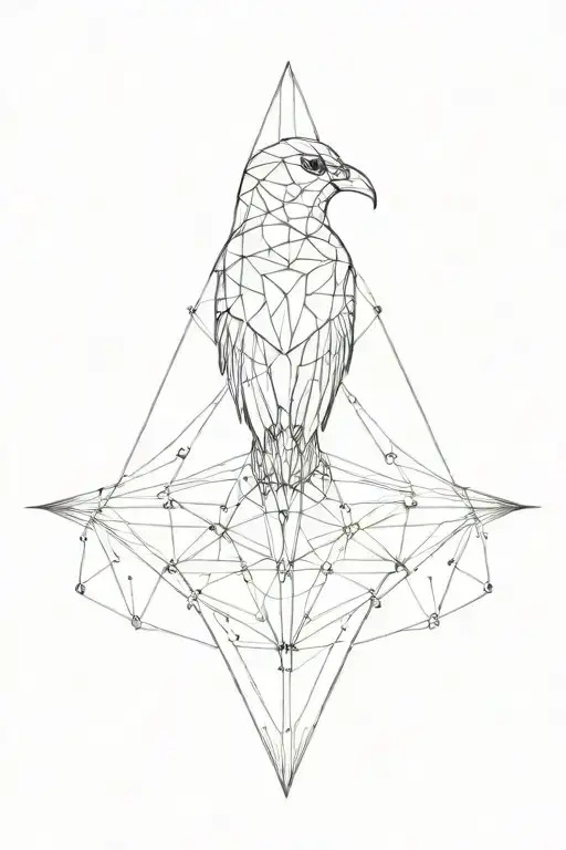 Birdskull With Geometric Surround