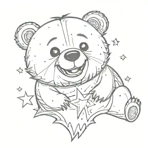 A Bear With A Super Star And A Sunshine And And Smile
