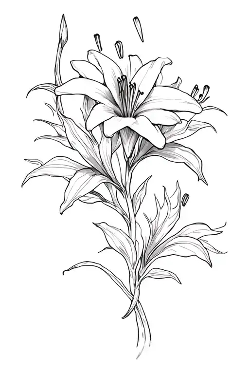 Flower Vine Of Tiger Lily Flower