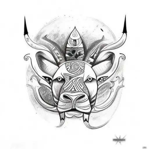 South African Animals Mixed With Traditional Maori