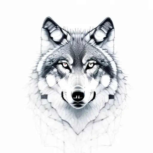 Black And White Body Of A Wolf