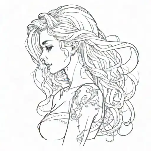 Girl Body Little Lines